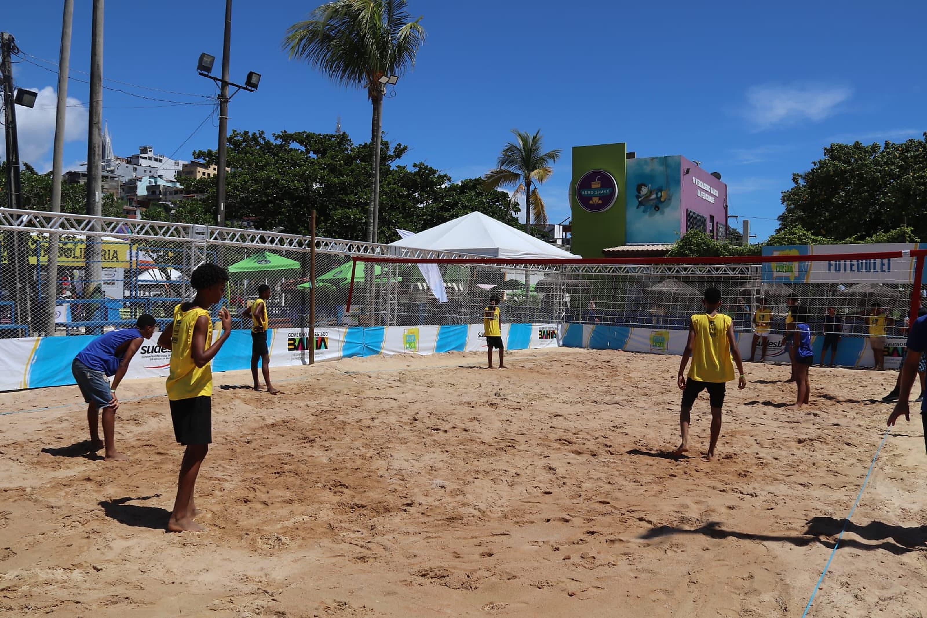 Atividade esportiva em arena de evento